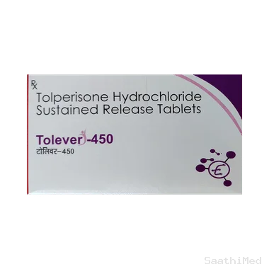 tolever 450 tablet sr Allopathy (Tolperisone (450mg)) - Uses in Hindi, Side Effects, Substitutes & Price in India