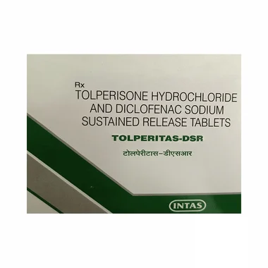 tolperitas-dsr tablet Allopathy (Tolperisone (450mg)) - Uses in Hindi, Side Effects, Substitutes & Price in India
