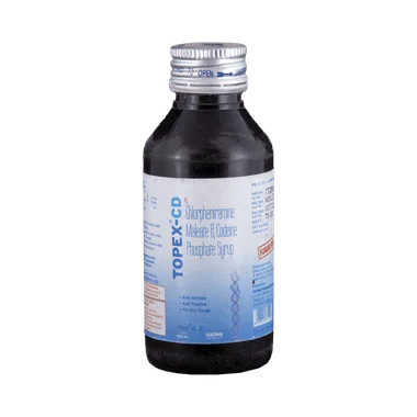 topex-cd syrup Allopathy (Chlorpheniramine Maleate (4mg)) - Uses in Hindi, Side Effects, Substitutes & Price in India