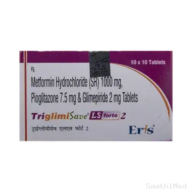 triglimisave ls forte 2 tablet sr Allopathy (Glimepiride (2mg)) - Uses in Hindi, Side Effects, Substitutes & Price in India