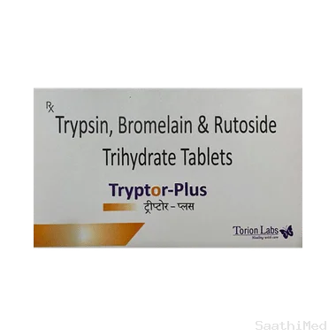 tryptor-plus tablet Allopathy (Bromelain (180mg)) - Uses in Hindi, Side Effects, Substitutes & Price in India