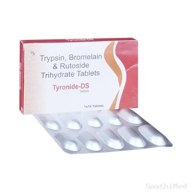 tyronide ds tablet Allopathy (Bromelain (180mg)) - Uses in Hindi, Side Effects, Substitutes & Price in India