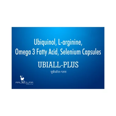 ubiall-plus capsule Allopathy (Coenzyme Q10 (100mg)) - Uses in Hindi, Side Effects, Substitutes & Price in India