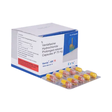 venla -xr 75 capsule Allopathy (Venlafaxine (75mg)) - Uses in Hindi, Side Effects, Substitutes & Price in India