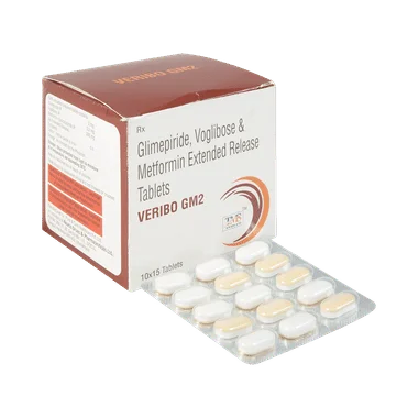 veribo gm 2mg/500mg/0.2mg tablet Allopathy (Glimepiride (2mg)) - Uses in Hindi, Side Effects, Substitutes & Price in India