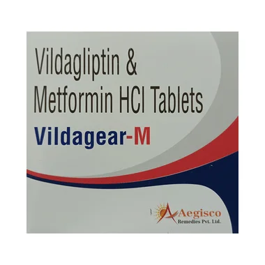 vildagear-m tablet Allopathy (Metformin (500mg)) - Uses in Hindi, Side Effects, Substitutes & Price in India