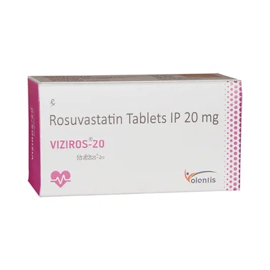 viziros 20 tablet Allopathy (Rosuvastatin (20mg)) - Uses in Hindi, Side Effects, Substitutes & Price in India