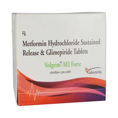 volgrim-m2 forte tablet sr Allopathy (Glimepiride (2mg)) - Uses in Hindi, Side Effects, Substitutes & Price in India