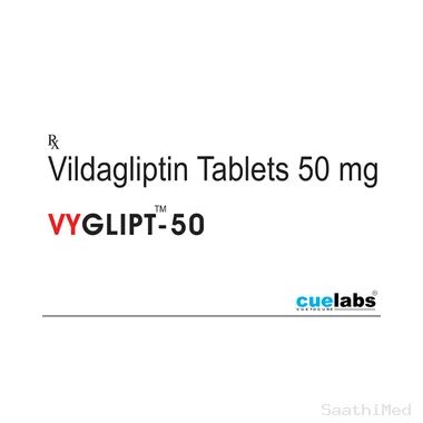 vyglipt 50 tablet Allopathy (Vildagliptin (50mg)) - Uses in Hindi, Side Effects, Substitutes & Price in India