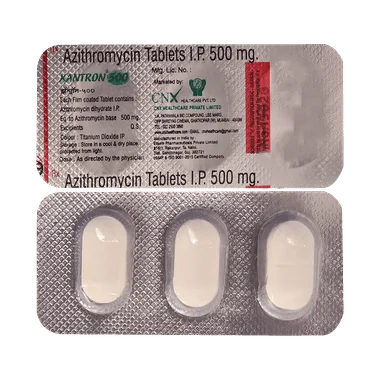 xantron 500mg tablet Allopathy (Azithromycin (500mg)) - Uses in Hindi, Side Effects, Substitutes & Price in India
