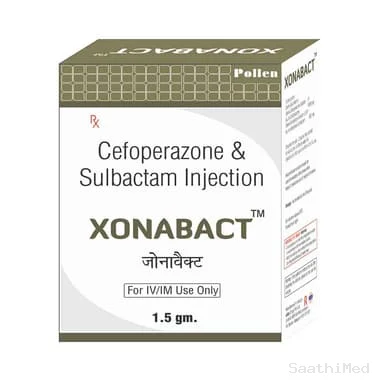 xonabact 1000mg/500mg powder for injection Allopathy (Cefoperazone (1000mg)) - Uses in Hindi, Side Effects, Substitutes & Price in India