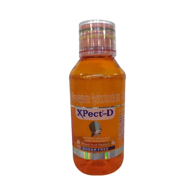 xpect-d syrup mixed fruit sugar free Allopathy (Phenylephrine (5mg/5ml)) - Uses in Hindi, Side Effects, Substitutes & Price in India
