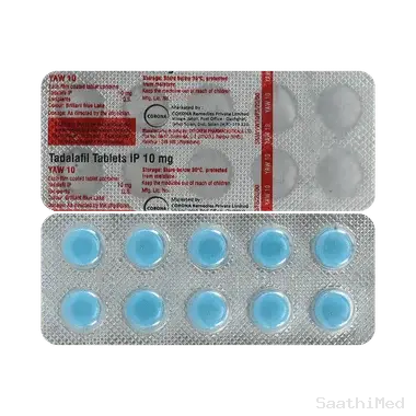 yaw 10 tablet Allopathy (Tadalafil (10mg)) - Uses, Side Effects, Substitutes & Price