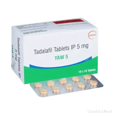 yaw 5 tablet Allopathy (Tadalafil (5mg)) - Uses, Side Effects, Substitutes & Price