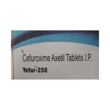 yefur 250 tablet Allopathy (Cefuroxime (250mg)) - Uses, Side Effects, Substitutes & Price