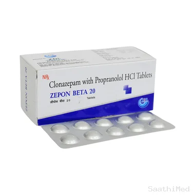 zepon beta 20 tablet Allopathy (Clonazepam (0.25mg)) - Uses in Hindi, Side Effects, Substitutes & Price in India