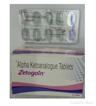 zetogain tablet Allopathy (Alpha Ketoanalogue (NA)) - Uses in Hindi, Side Effects, Substitutes & Price in India