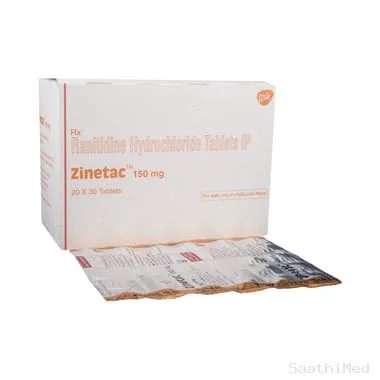 zinetac 150mg tablet Allopathy (Ranitidine (150mg)) - Uses in Hindi, Side Effects, Substitutes & Price in India