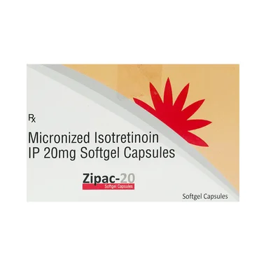 zipac 20mg soft gelatin capsule Allopathy (Isotretinoin (20mg)) - Uses in Hindi, Side Effects, Substitutes & Price in India
