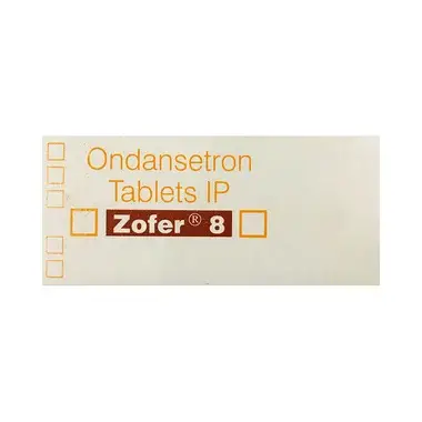 zofer 8mg tablet Allopathy (Ondansetron (8mg)) - Uses in Hindi, Side Effects, Substitutes & Price in India