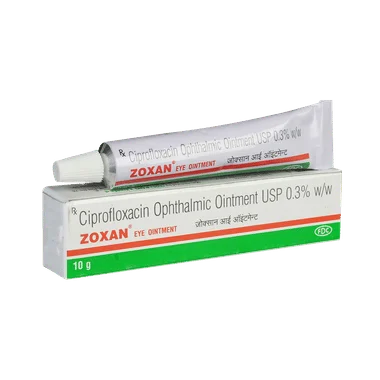 zoxan eye ointment - Ciprofloxacin (0.3% w/w) medicine