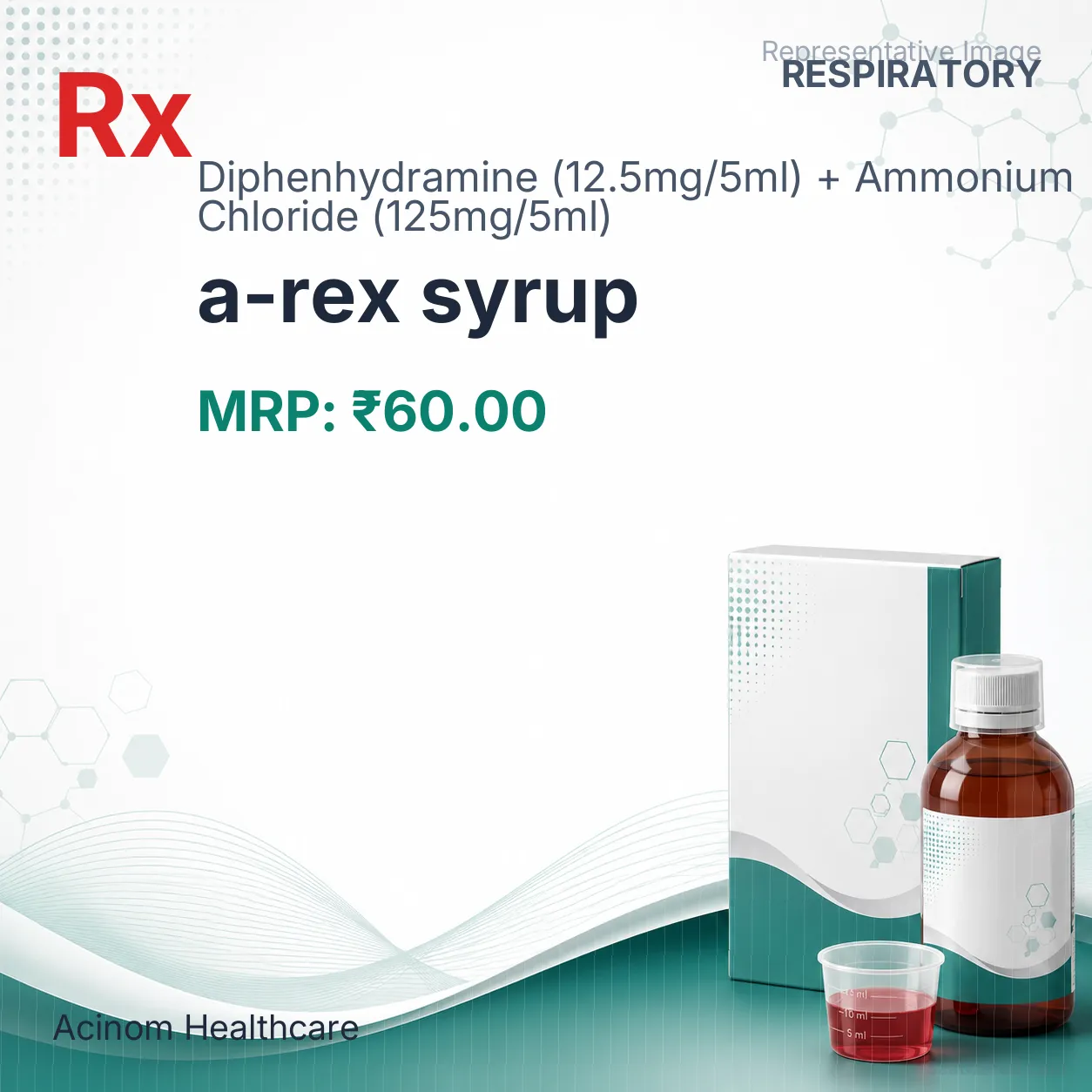 a-rex syrup Allopathy (Diphenhydramine (12.5mg/5ml)) - Uses in Hindi, Side Effects, Substitutes & Price in India