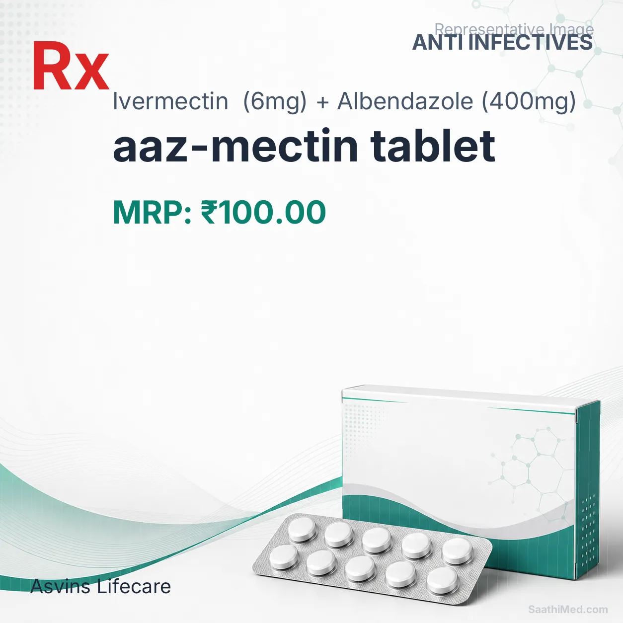 aaz-mectin tablet Allopathy (Ivermectin (6mg)) - Uses in Hindi, Side Effects, Substitutes & Price in India