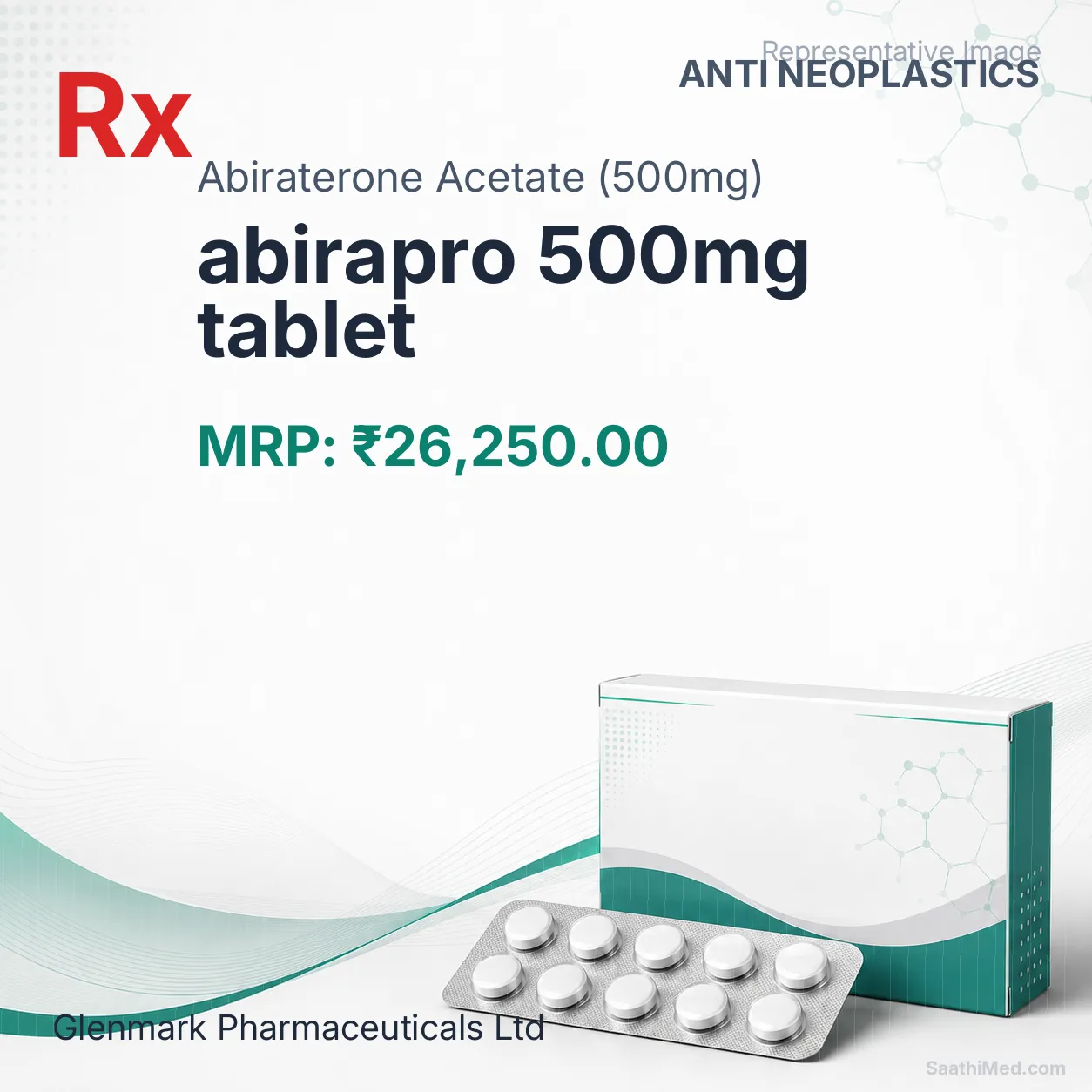 abirapro 500mg tablet Allopathy (Abiraterone Acetate (500mg)) - Uses in Hindi, Side Effects, Substitutes & Price in India