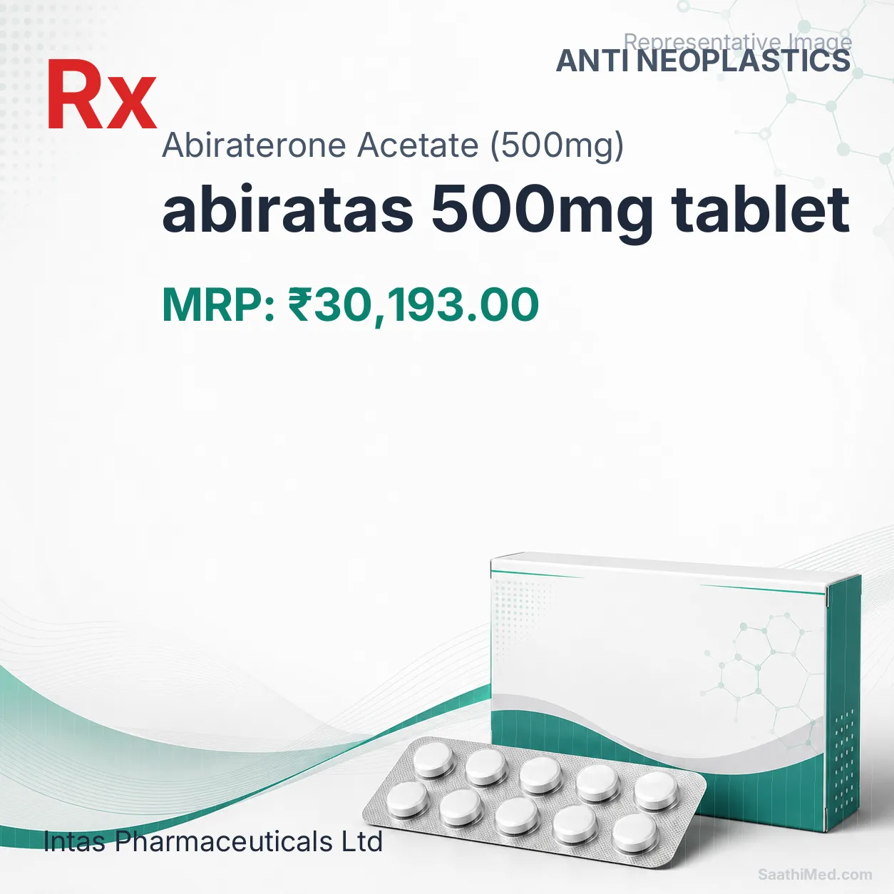 abiratas 500mg tablet Allopathy (Abiraterone Acetate (500mg)) - Uses in Hindi, Side Effects, Substitutes & Price in India
