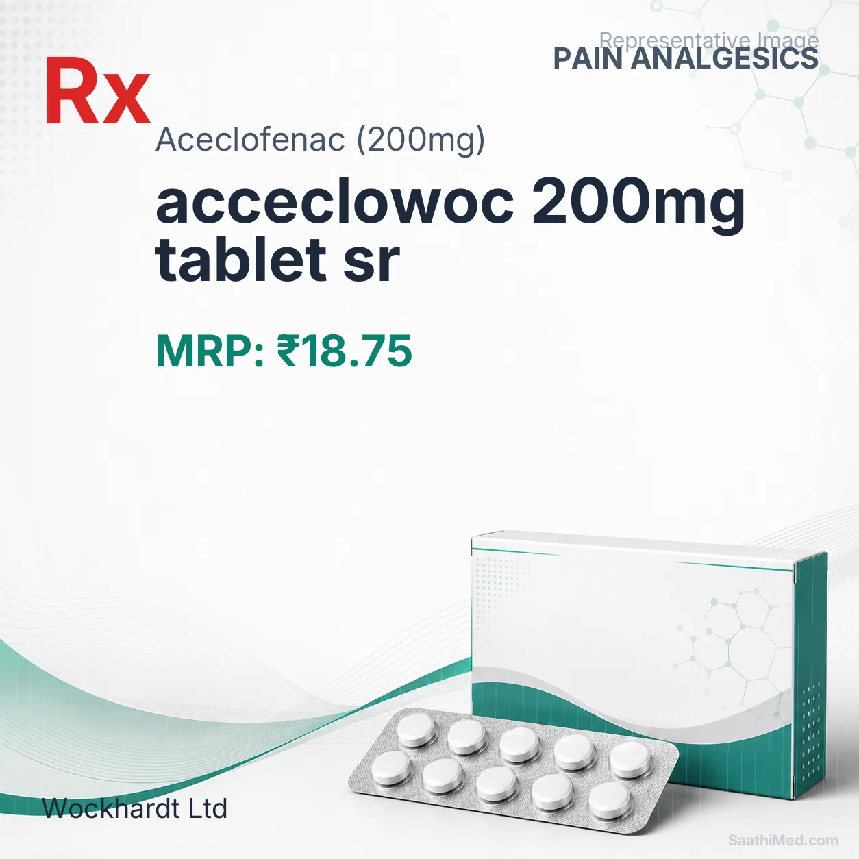acceclowoc 200mg tablet sr Allopathy (Aceclofenac (200mg)) - Uses in Hindi, Side Effects, Substitutes & Price in India