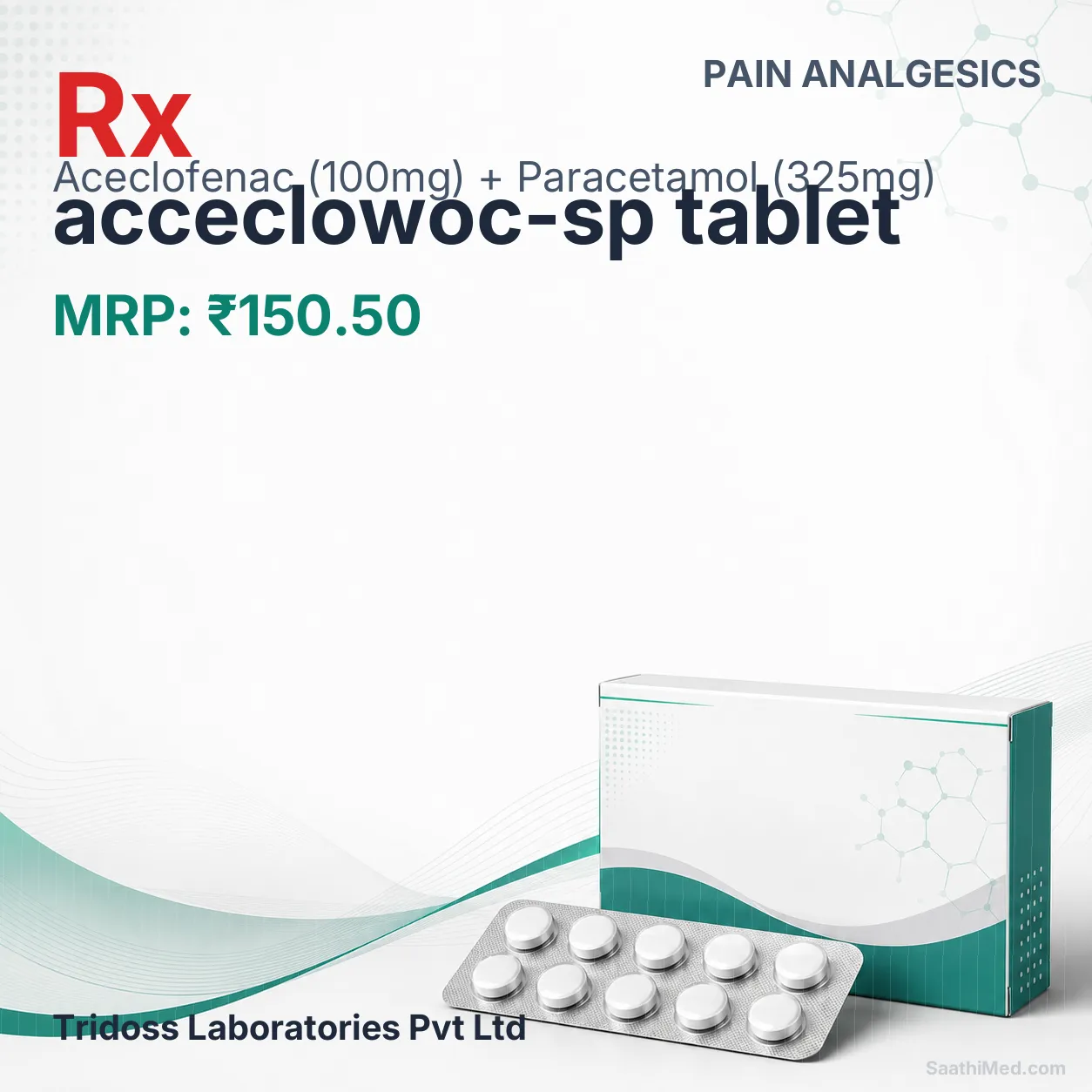 acceclowoc-sp tablet Allopathy (Aceclofenac (100mg)) - Uses in Hindi, Side Effects, Substitutes & Price in India