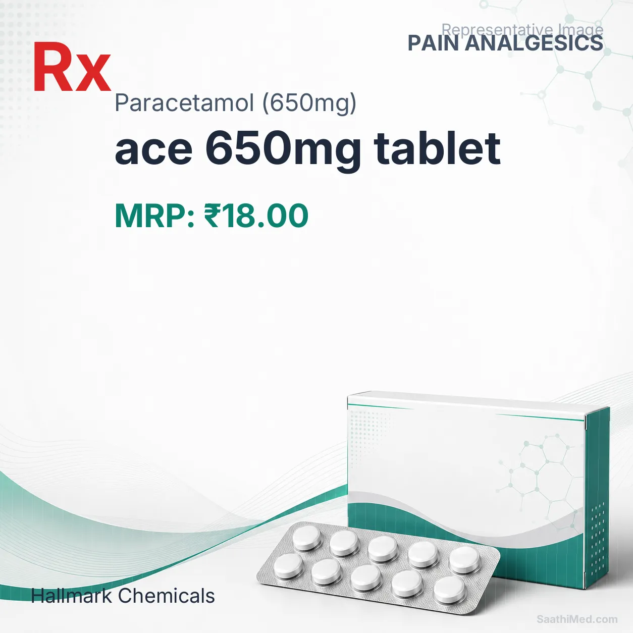 ace 650mg tablet Allopathy (Paracetamol (650mg)) - Uses in Hindi, Side Effects, Substitutes & Price in India
