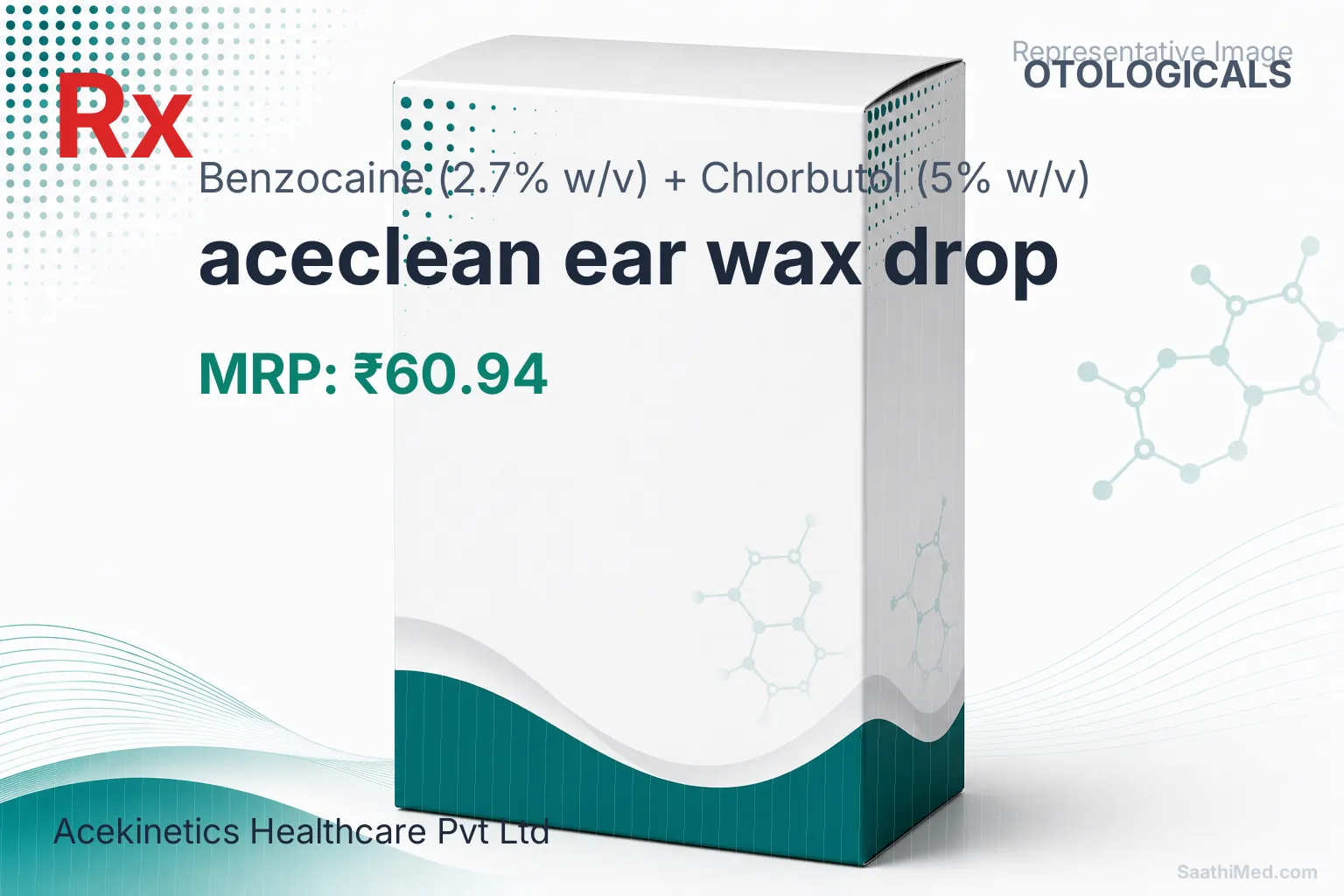 aceclean ear wax drop Allopathy (Benzocaine (2.7% w/v)) - Uses in Hindi, Side Effects, Substitutes & Price in India