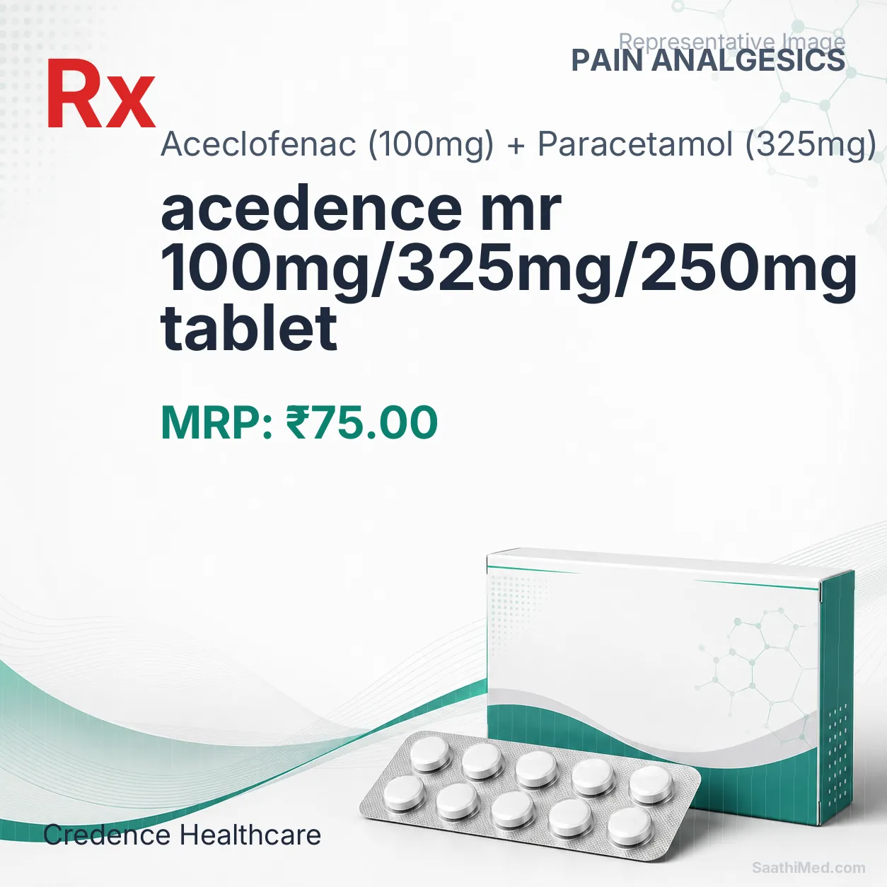 acedence mr 100mg/325mg/250mg tablet Allopathy (Aceclofenac (100mg)) - Uses in Hindi, Side Effects, Substitutes & Price in India