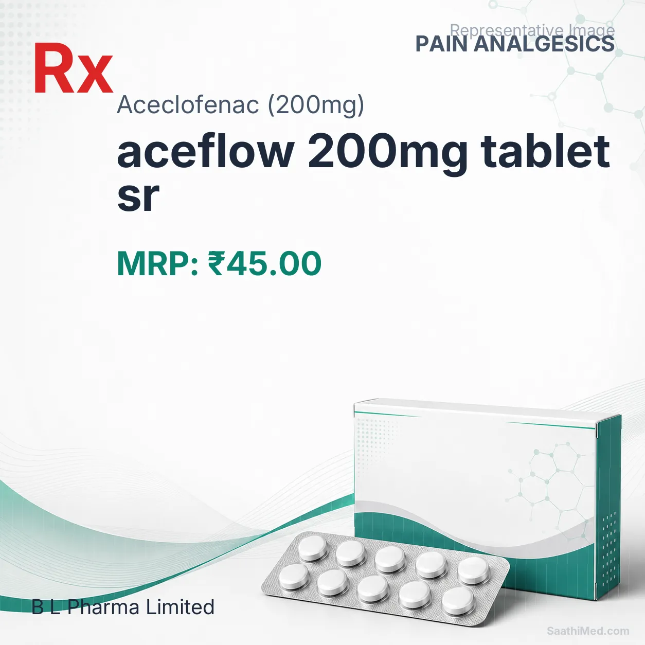 aceflow 200mg tablet sr Allopathy (Aceclofenac (200mg)) - Uses in Hindi, Side Effects, Substitutes & Price in India