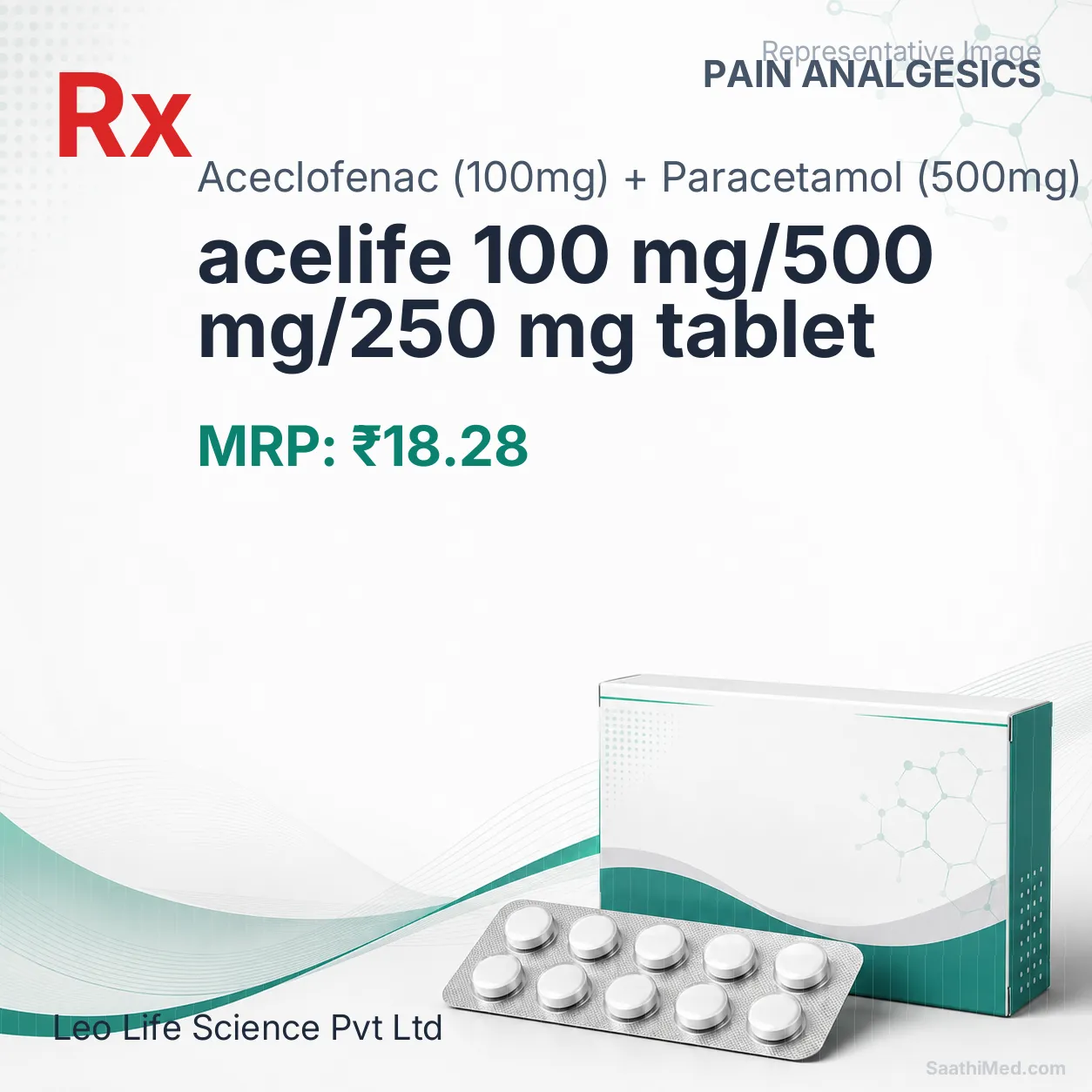 acelife 100 mg/500 mg/250 mg tablet Allopathy (Aceclofenac (100mg)) - Uses in Hindi, Side Effects, Substitutes & Price in India