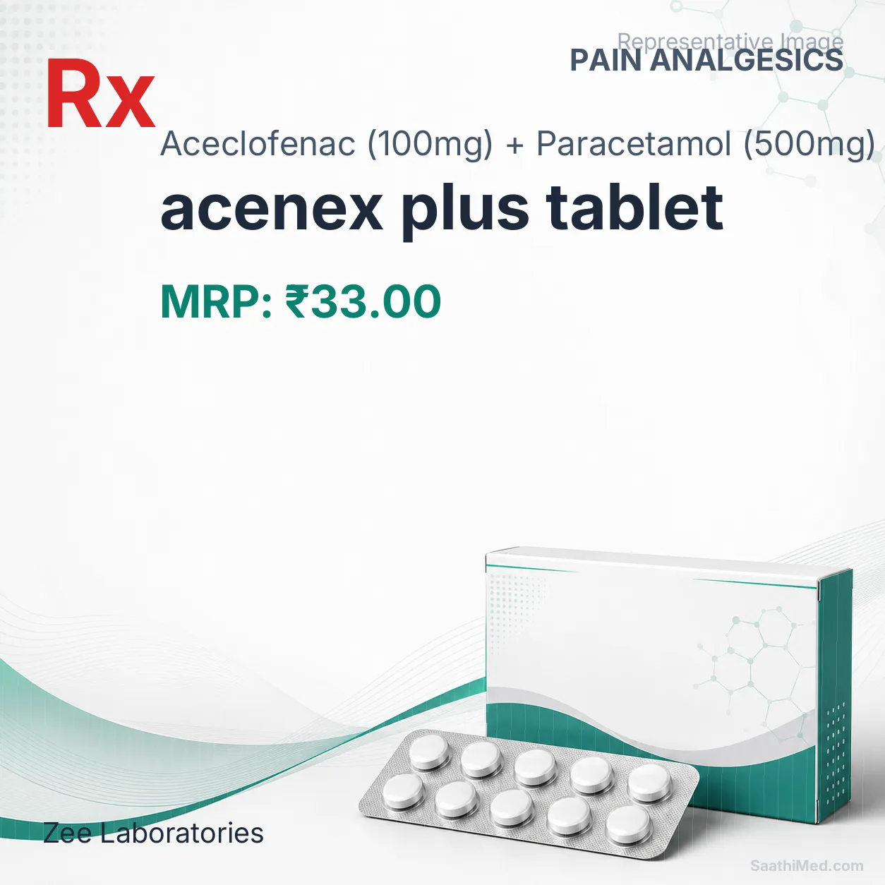 acenex plus tablet Allopathy (Aceclofenac (100mg)) - Uses in Hindi, Side Effects, Substitutes & Price in India