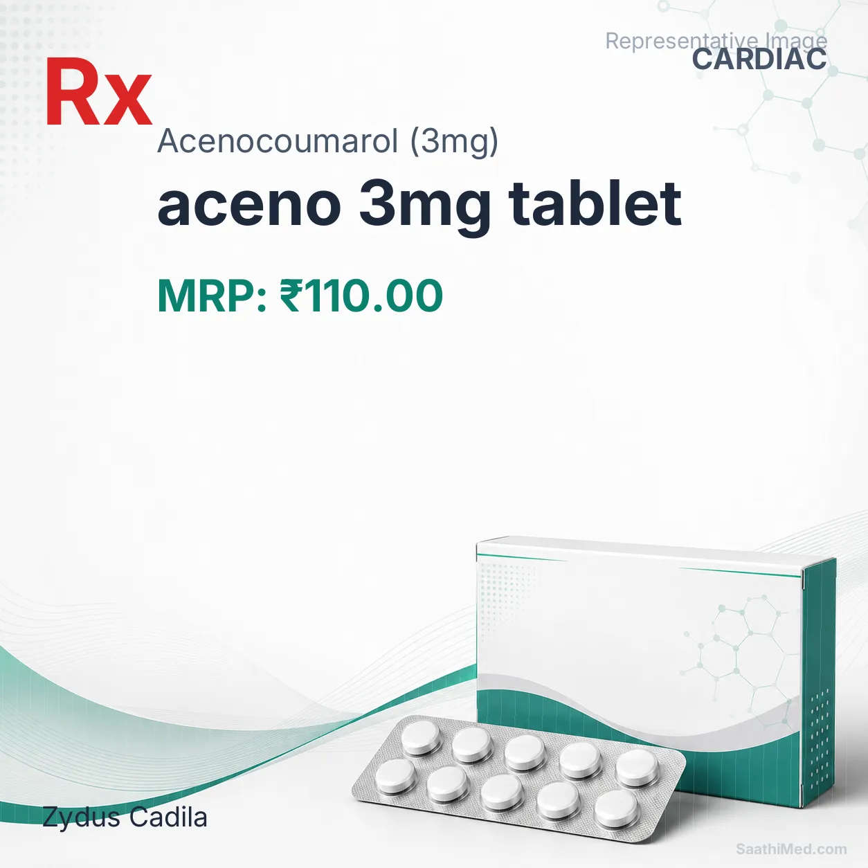 aceno 3mg tablet Allopathy (Acenocoumarol (3mg)) - Uses in Hindi, Side Effects, Substitutes & Price in India