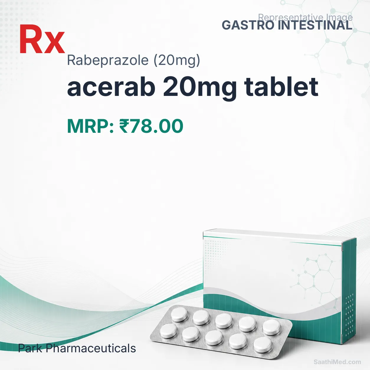 acerab 20mg tablet Allopathy (Rabeprazole (20mg)) - Uses in Hindi, Side Effects, Substitutes & Price in India