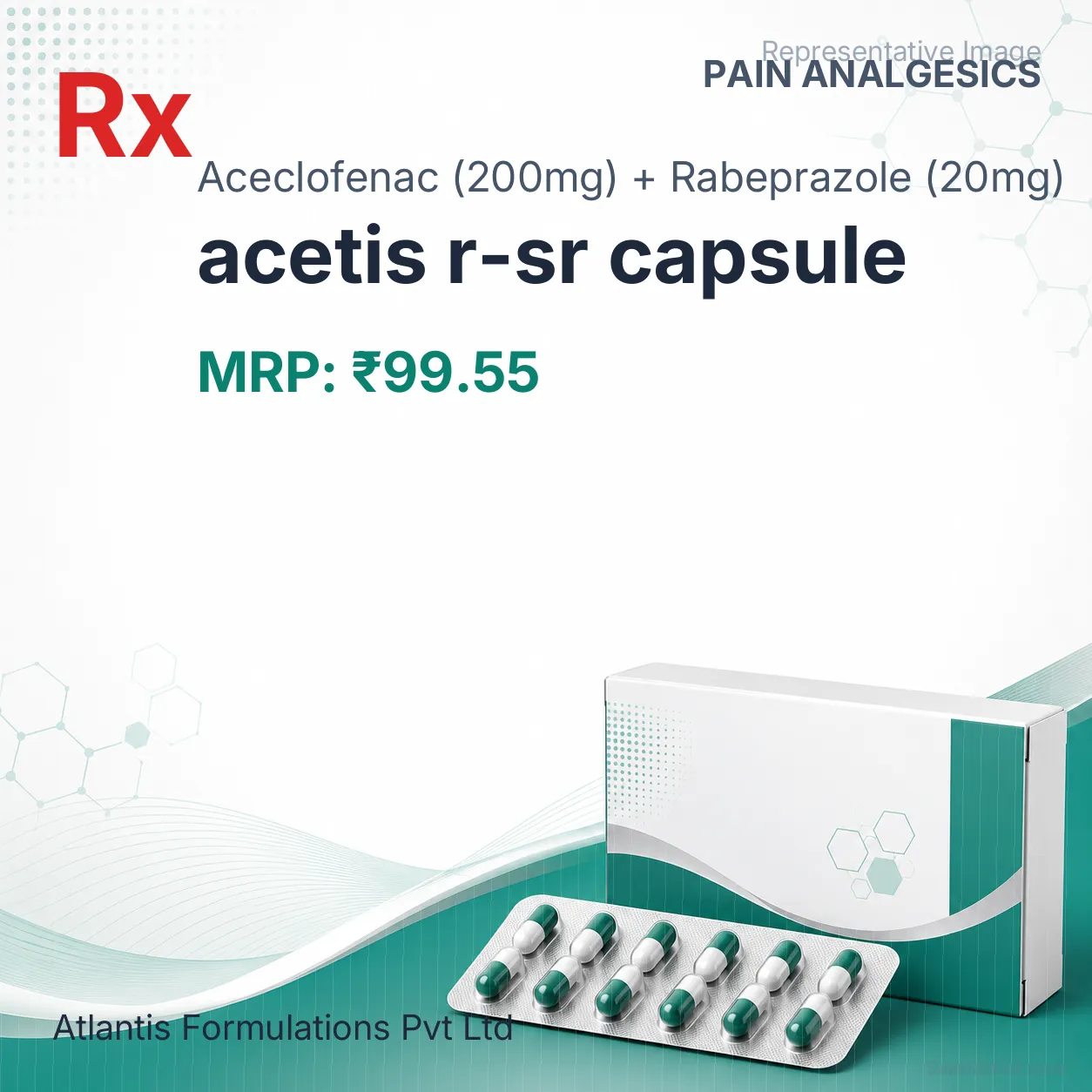 acetis r-sr capsule - Aceclofenac (200mg) + Rabeprazole (20mg) medicine