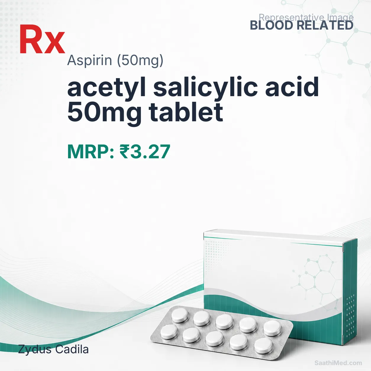 acetyl salicylic acid 50mg tablet Allopathy (Aspirin (50mg)) - Uses in Hindi, Side Effects, Substitutes & Price in India