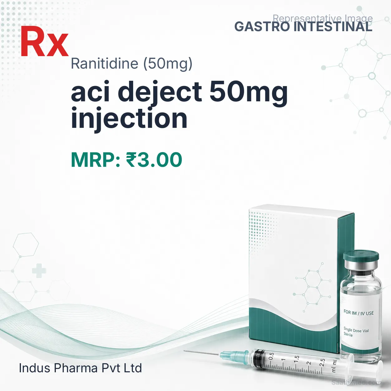 aci deject 50mg injection - Ranitidine (50mg) medicine