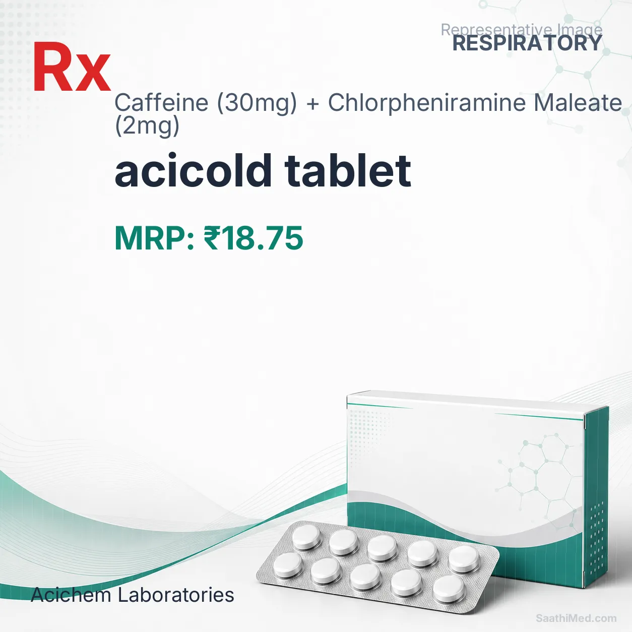acicold tablet Allopathy (Caffeine (30mg)) - Uses in Hindi, Side Effects, Substitutes & Price in India