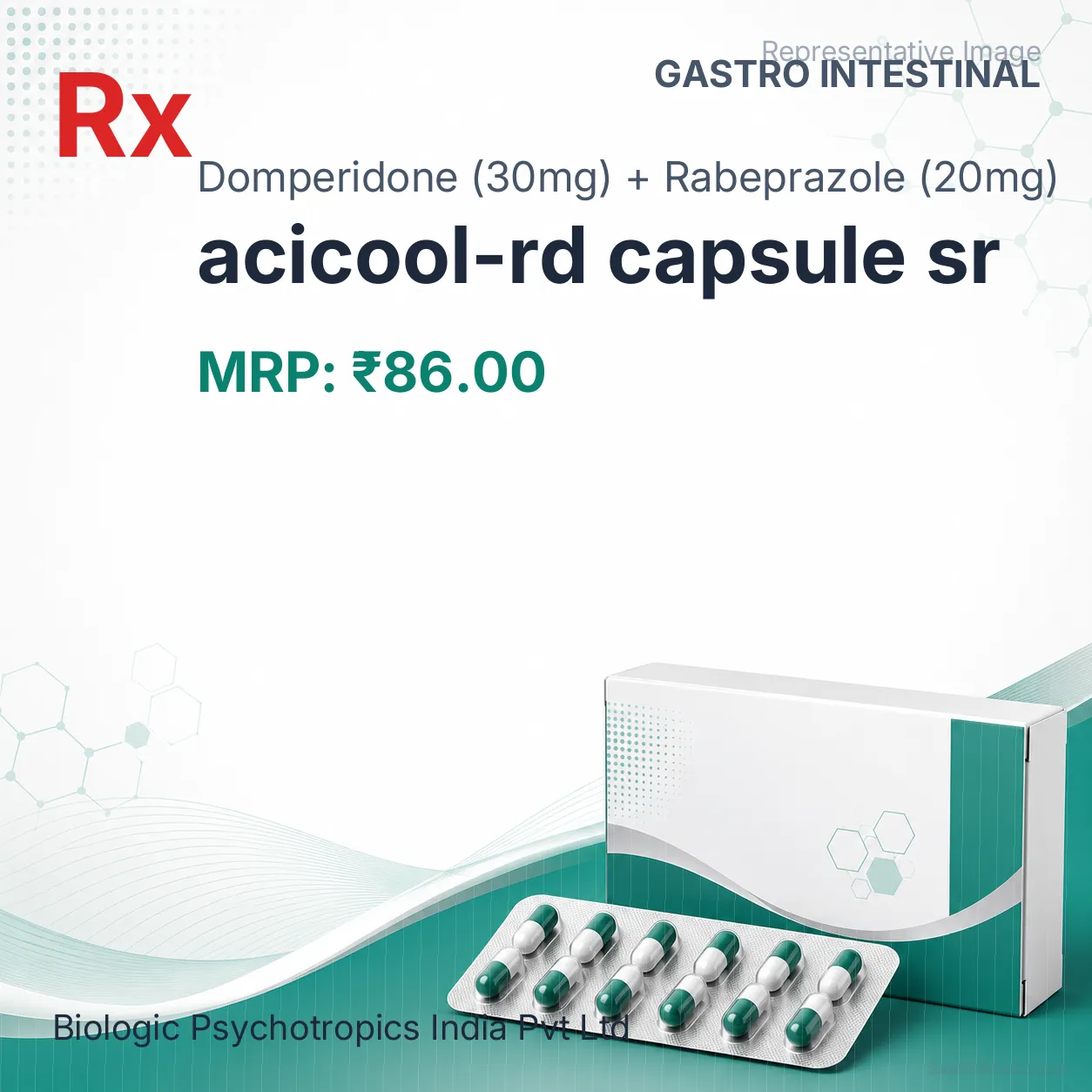 acicool-rd capsule sr - Domperidone (30mg) + Rabeprazole (20mg) medicine