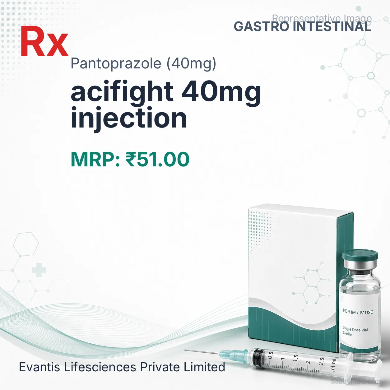 acifight 40mg injection Allopathy (Pantoprazole (40mg)) - Uses in Hindi, Side Effects, Substitutes & Price in India