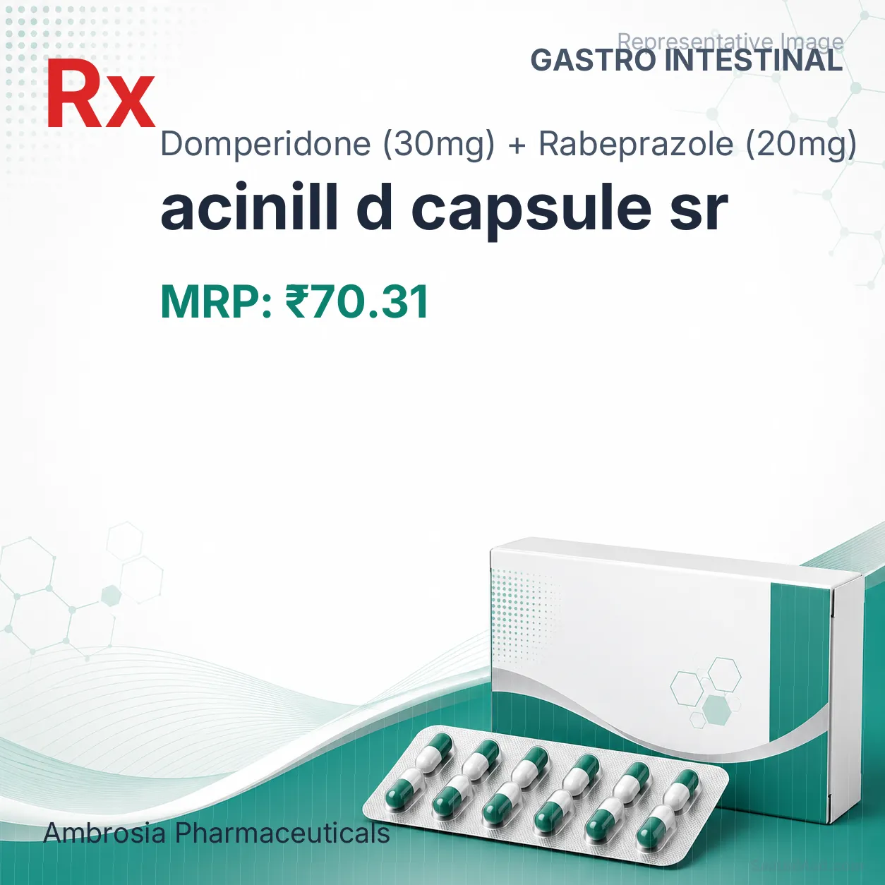 acinill d capsule sr Allopathy (Domperidone (30mg)) - Uses in Hindi, Side Effects, Substitutes & Price in India