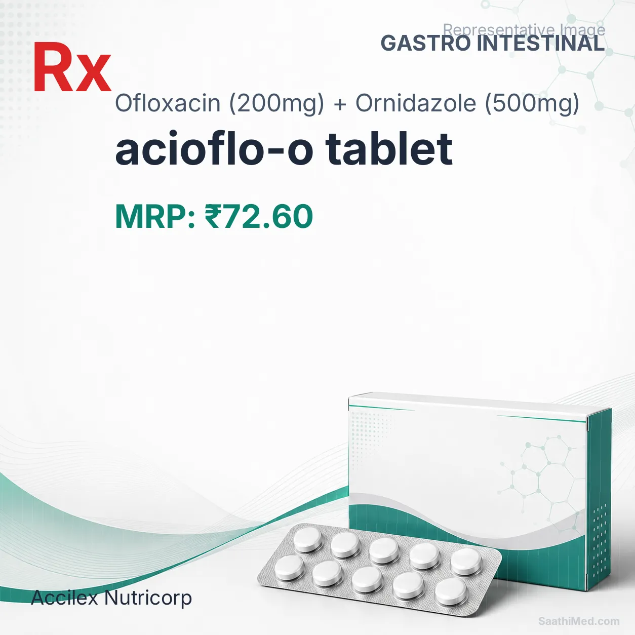 acioflo-o tablet Allopathy (Ofloxacin (200mg)) - Uses in Hindi, Side Effects, Substitutes & Price in India