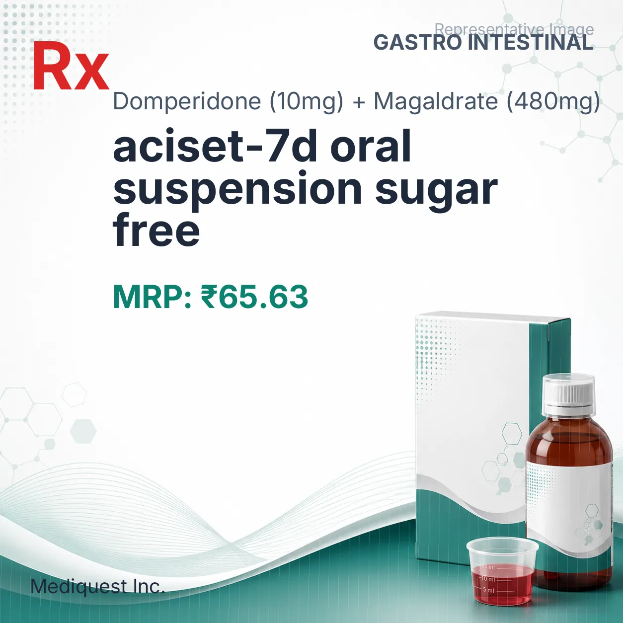 aciset-7d oral suspension sugar free Allopathy (Domperidone (10mg)) - Uses in Hindi, Side Effects, Substitutes & Price in India