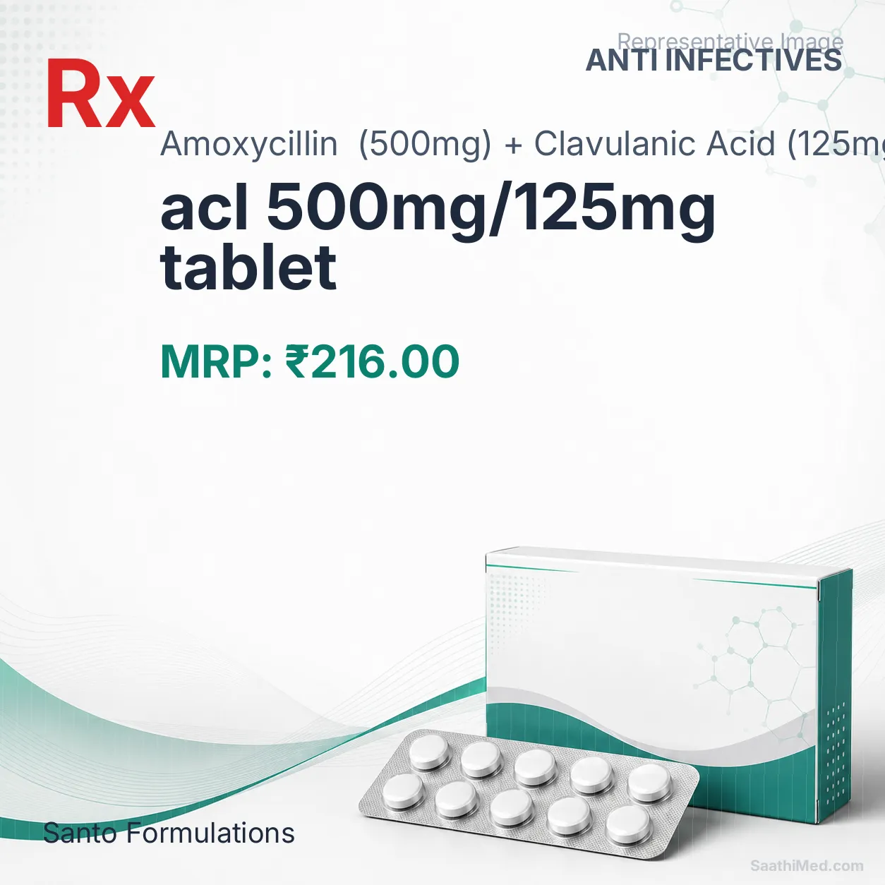 acl 500mg/125mg tablet Allopathy (Amoxycillin (500mg)) - Uses in Hindi, Side Effects, Substitutes & Price in India