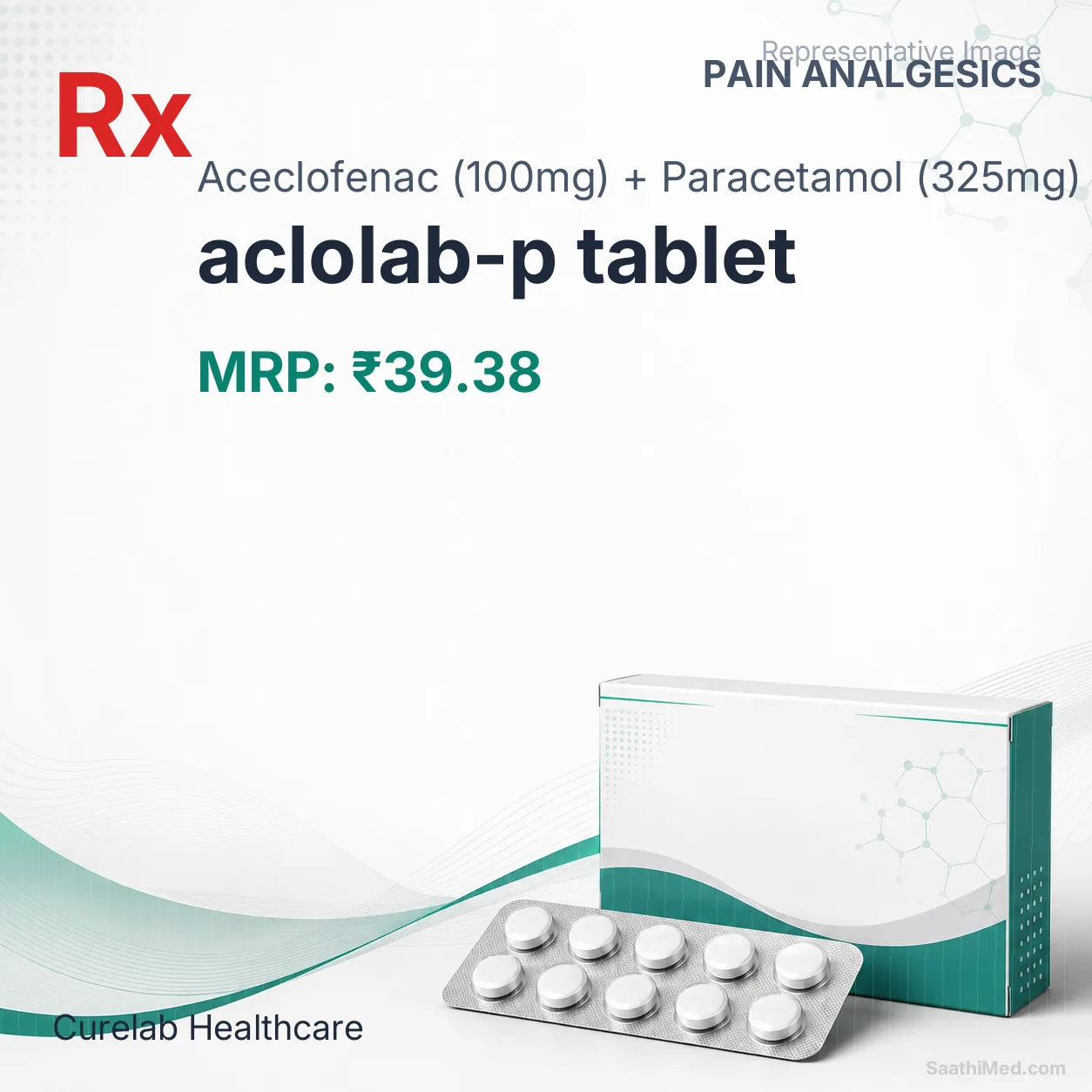 aclolab-p tablet Allopathy (Aceclofenac (100mg)) - Uses in Hindi, Side Effects, Substitutes & Price in India